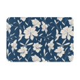 thumbnail image 2 of Front Door Mat Indoor Outdoor Outside Entrance - 16*24in Washable Lilies Flowers Navy Blue Thin Bathroom Rugs Fit Under Door, Bath Rugs for Bathroom, Kitchen Rugs Mats for Floor, 2 of 6