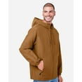 thumbnail image 2 of Harriton M73 Unisex Flex Twill Hooded Jacket-Duck Brown-3XL, 2 of 6