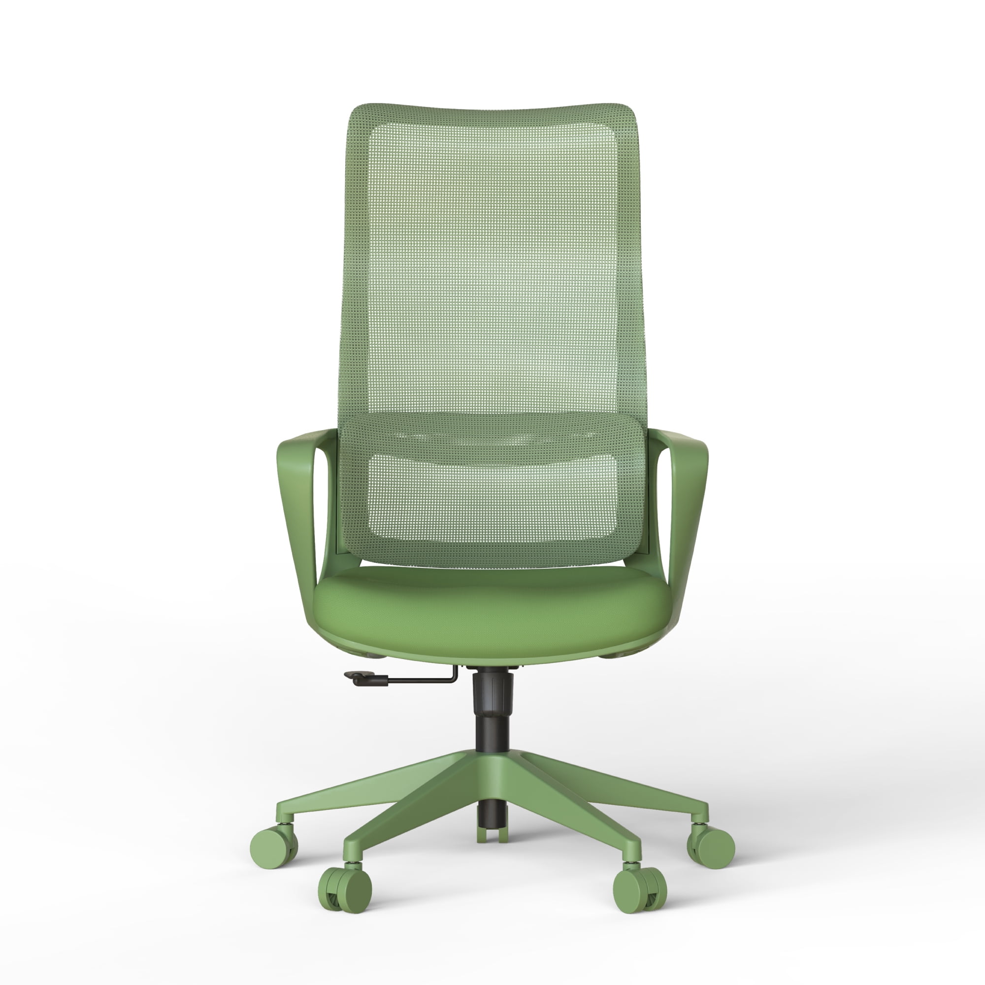 Ergonomic High Back Office Chair with Adjustable Lumbar Support & 3D Armrests, Modern Swivel Executive Task Chair for Conference Room, Green