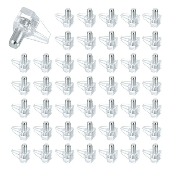 Uxcell 50 pack 3mm Shelf Support Pegs, Furniture Shelves Holder Replacement Pins, Clear
