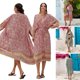 thumbnail image 2 of Women Floral Print Bathing Suit Beachwears Coverups Sleep Shirt Loose Cardigan Swimsuit Sexy Swimwears Swimsuit Coverups Red, 2 of 4