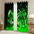 thumbnail image 2 of Erosebridal Teenager Gamepads Curtains for Living Room,Black Green 30%-50% Blackout Curtains for Bedroom,Geometry Hexagon Curtains and Drapes (42Wx84L),Ombre Bedroom Decorative, 2 of 6