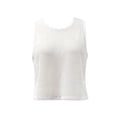 thumbnail image 1 of Ropa Playa Ocean Pacific para Mujer Top Tejido Corto Bies Contraste Cuello Redondo Blanco Talla M, 1 of 4