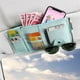 thumbnail image 4 of Coche Styling Sun Visor Organizer Universal Elástico Correa de almacenamiento Bolsa de almacenamiento Automotriz Glasses Mobilephone Pen Holder con cremallera azul claro Methold VI009632-03, 4 of 7