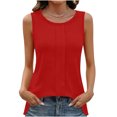 thumbnail image 2 of Fengqque Tank Tops for Women, Crewneck sleeveless Loose Fit Basic Going Out Clothes Womens Fashion Casual Summer Shirts Red XXL(XXL), 2 of 7