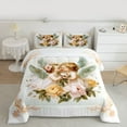 thumbnail image 2 of Homewish Cartoon Angel Girl Full Size Comforter Sets,Retro Rustic Flower Bedding Comforter Set,Merry Christmas Bedding Sets For Girls Boys,Microfiber Bedroom Decor Reversible,3pcs, 2 of 8