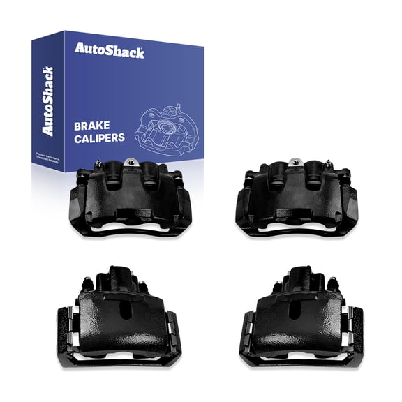 AutoShack Front & Rear Black Brake Calipers for Ram, Dodge & Chrysler, 1500 2011-2018 Ram 1500 2009-2010 Aspen 2007-2009 Durango 2007-2009, 4WD RWD V6 3.0L 3.6L 3.7L V8 4.7L 5.7L