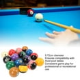 thumbnail image 4 of Billiard Balls, Professional Pool Balls Set High Flexibility Vibrant Color High Friction Resistance 2.25in  for Practice, 4 of 7