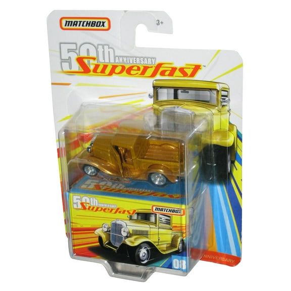 Matchbox 50th Anniversary Superfast (2019) Mattel Gold Toy Car #08