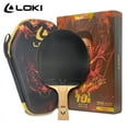 thumbnail image 2 of DRAGON Series Table Tennis Racket Professional Offensive Ping Pong Racket Paddle Bat 5 Wood 2 Carbon 6/7/8/9/10 Stars D-6 Star CS, 2 of 6