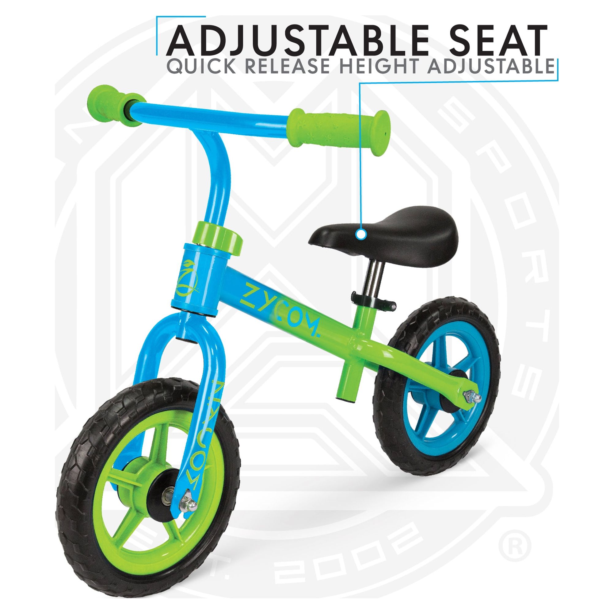 Zycom 10-inch Toddlers Balance Bike Adjustable Helmet Airless Wheels Lightweight Training Bike Blue - image 4 of 12