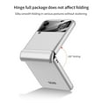thumbnail image 2 of For Samsung Galaxy Z Flip 3 5G Case, Magnetic Folding Stand Shockproof Hybrid Protective Cover, Silver, 2 of 3