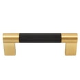 thumbnail image 2 of Stone Harbor Hardware Urban Cabinet Pull, 3 Inches, Matte Black with Satin Brass Ends, 2 of 3