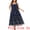 Dark Blue, variant on DARING DIVA Women's Plus U Neck Sleeveless Embroidered Mesh 1X Dark Blue