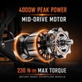 thumbnail image 3 of AMYET Electric Dirt Bike for Adults, 4000W Peak, Up to 45 MPH, 48V 23Ah, UL 2272, 14"/12" Tires, Black, 3 of 12