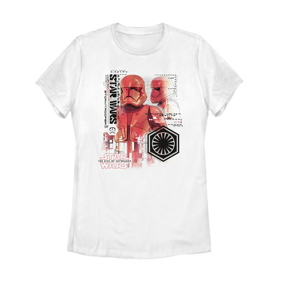 Women's Star Wars: The Rise of Skywalker Sith Trooper Schematic Villain  Graphic Tee White Medium