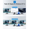 thumbnail image 4 of Estación de acoplamiento USB-C Selore con triple pantalla 4K y PD de 100 W, 4 of 7