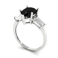 thumbnail image 2 of Three-Stone Engagement Ring for Women - 2.5ct Natural Onyx in 14K White Gold Promise Ring, 2 of 6