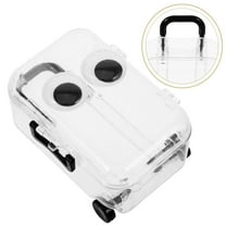 FONDOTIN Mini Convenient Storage Suitcase Mini Luggage Shaped Box Plastic 1Set