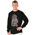 thumbnail image 5 of Christmas Santa Claus NASA Astronaut Long Sleeve TShirt Men Women Brisco Brands X, 5 of 6