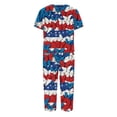 thumbnail image 4 of Independence Day Pajama Sets for Women 2 Pieces Pajamas Patriotic Flag Star Print Short Sleeve Tops and Capri Sets 4th of July PJs Sleepwears, 4 of 6