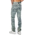 thumbnail image 2 of 9 Crowns Essentials TR Men's Destroyed Repaired Acid Wash Moto Denim Jeans, 2 of 2
