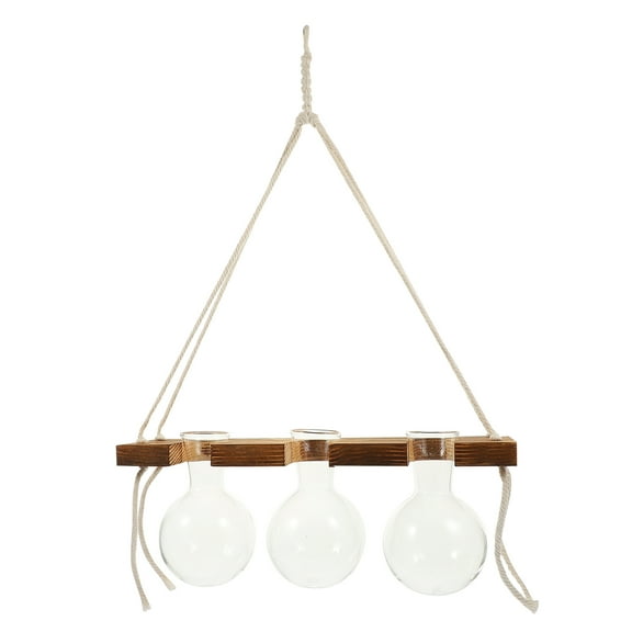 Milisten Clear Glass Hanging Planter Set of 1 Wall Mounted Flowerpot for Space Saving Indoor Outdoor Decor
