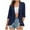 Navy, variant on qolati Women's Summer Dressy Eyelet Tops Lightweight 3/4 Sleeve Solid Color Cardigan Jackets Casual Ruffle Flowy Cover Up Blouse