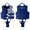 Blue, variant on XDZJLR Girls Swimsuit Children's Life Vests Buoyancy Vests for Boys And Swim Suit Dark Blue 13-18 years