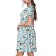 thumbnail image 2 of Easygdp Milk Bottles And Cow Head para Vestido Transpirable de Mujer, Vestido Suelto de Manga Corta con Pliegues y Bolsillos para el Verano, 2 of 6