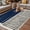 Blue, variant on Brown Striped Outdoor Rug for Patio/Deck/Porch, Non-Slip Large Area Rug 5 x 7 Ft, Farmhouse Stripes Modern Abstract Art Indoor Outdoor Rugs Washable Area Rugs, Reversible Camping Rug Carpet Runner
