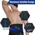 thumbnail image 2 of Hehanda Lumbar Back Support Belt Unisex Breathable, Black, 2 of 7