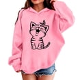 thumbnail image 2 of Vividxx Hoodies For Girls Fashionable Cartoon Print Long Sleeve Hooded Sweatshirts Kids Casual Pullover Autumn Outerwear Classic 7-8 Years, 2 of 4