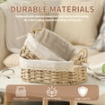 thumbnail image 3 of Wicker Storage Baskets with Handles,Oval Organizing Woven Shelf Rope Basket Decorative Bins for Laundry Room,Countetop,Bathroom,Living Room,Set of 2, 3 of 6