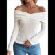 thumbnail image 1 of Suéter de Mujer con Hombros Descubiertos, Larga, Tejido, para Otoño, Ideal para Salir en Invierno. M, 1 of 10