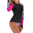 thumbnail image 2 of RKSTN Women Rash Guard Printed Long Sleeve Swimsuits Bathing Suit Quick Dry Swim Shirt UV Sun Protection Shirts, 2 of 5