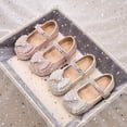 thumbnail image 6 of XIMIN Girls Rhinestone Bow Mary Jane Flats Princess Dress Shoes Non Slip Soft Sole Cute Casual Shoes Summer Party Wear for Kids (Pink, 5.5-6 Years), 6 of 9