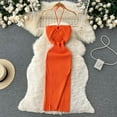 thumbnail image 2 of YuooMuoo Chic Fashion Sexy Package Hips Split Knitted Summer Dress 2025 Women Slim Elastic Bodycon Party Dress Streetwear Outfit, 2 of 10