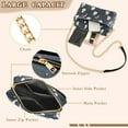 thumbnail image 3 of FORMRS Women Crossbody Purse with Chain Strap Vegan Leather Shoulder Handbag, Playful Winter, 3 of 7