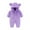 Purple, variant on Fouhkni Newborn Baby Rompers Footie Snowsuit Baby Girls Boys Winter Warm Hooded Jumpsuits Outfits
