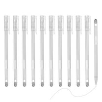 Uxcell 12 Pcs Colored Gel Pens, 0.5mm Fine Point Pastel Gel Pens High Light Ink for DIY Projects Painting Journaling Notebook Black Paper Drawing, 16cm Length Silver Ink