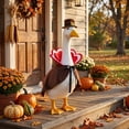 thumbnail image 4 of Dmlowu Fall Harvest Porch Goose Outfits, 23in Removable Skirt & Hat Goose Outfits Set, Orange Fall Decorations for Home Yard Front Fall Porch Decor, 4 of 8