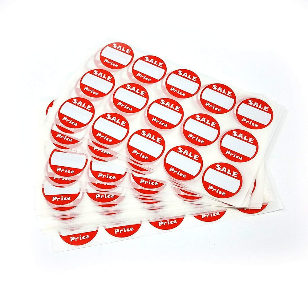 Sale Price Self Adhesive Sticker, 1" Round Retail Merchandise Labels
