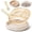 Oat milk, variant on lalalark 3-in-1 Baby Suction Plate for for Toddlers 6-36 Months,Safe Grip Dishes for Toddlers Self Feeding Training