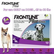 Merial Frontline Plus Flea and Tick Treatment for Large Dogs 45-88 lbs, 6 Doses