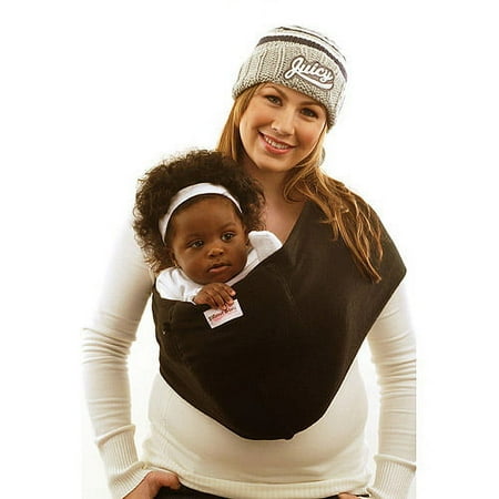 Peanut Shell - Baby Sling, Black Microfl