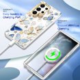 thumbnail image 3 of Tarise for Samsung Galaxy S23 Ultra 5G Phone Case, [Wireless Charging] Shockproof Drop Proof Rugged Hybid Back Cover with TPU Impact Resistant Bumper for Samsung S23 Ultra 6.8" (2023), Butterfly, 3 of 7