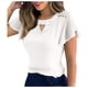 thumbnail image 1 of Pntutb moda mujer cuello redondo manga farol perspectiva punto malla manga Casual suelta top Pntutb Pntutb-1003, 1 of 7