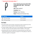 thumbnail image 2 of Power Steering Accessory Drive Belt - Compatible with 1986 - 1995 Isuzu Pickup 1987 1988 1989 1990 1991 1992 1993 1994, 2 of 2