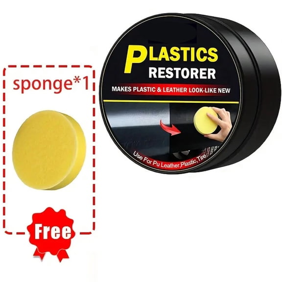 Strong Plastic Restoration Waxes with Protective Coating Multipurpose Plastic Revitalizers Polish Sponge for Vehicles